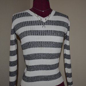 Classy Casual Striped Sweater for cool weather